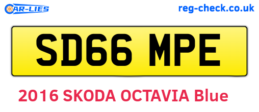 SD66MPE are the vehicle registration plates.