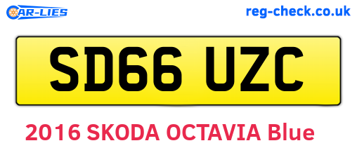 SD66UZC are the vehicle registration plates.