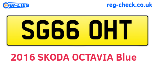 SG66OHT are the vehicle registration plates.