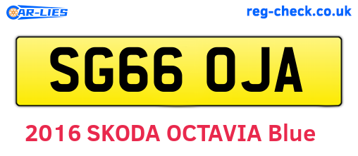 SG66OJA are the vehicle registration plates.