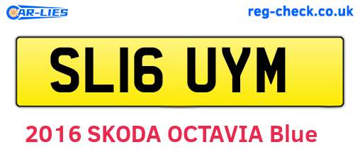 SL16UYM are the vehicle registration plates.