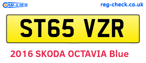 ST65VZR are the vehicle registration plates.