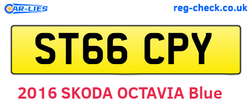 ST66CPY are the vehicle registration plates.