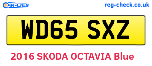 WD65SXZ are the vehicle registration plates.