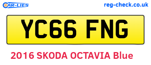 YC66FNG are the vehicle registration plates.