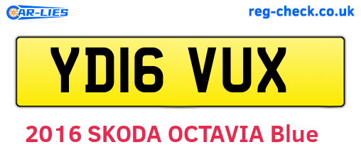 YD16VUX are the vehicle registration plates.