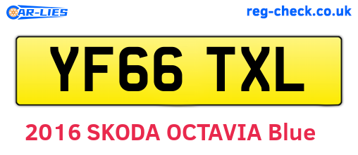 YF66TXL are the vehicle registration plates.