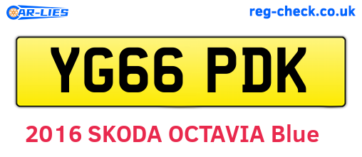YG66PDK are the vehicle registration plates.