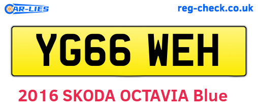 YG66WEH are the vehicle registration plates.