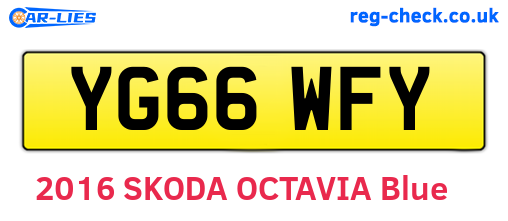 YG66WFY are the vehicle registration plates.