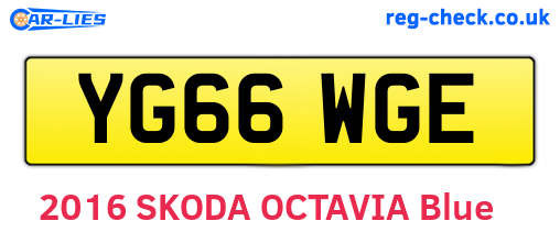 YG66WGE are the vehicle registration plates.