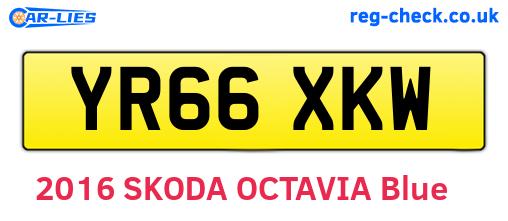 YR66XKW are the vehicle registration plates.