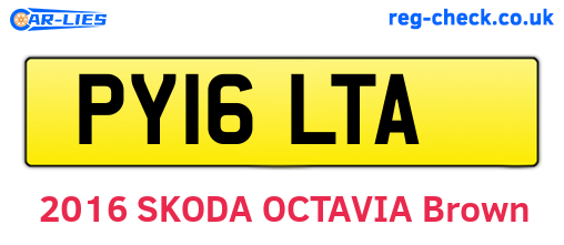 PY16LTA are the vehicle registration plates.