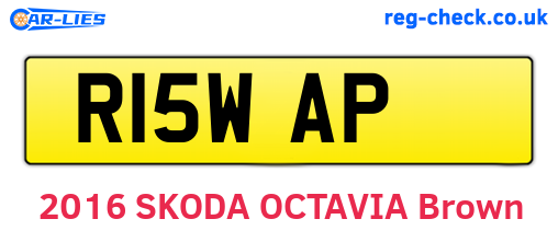 R15WAP are the vehicle registration plates.