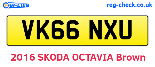 VK66NXU are the vehicle registration plates.