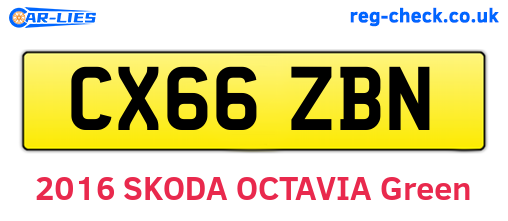 CX66ZBN are the vehicle registration plates.