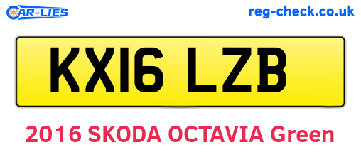 KX16LZB are the vehicle registration plates.