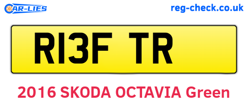 R13FTR are the vehicle registration plates.