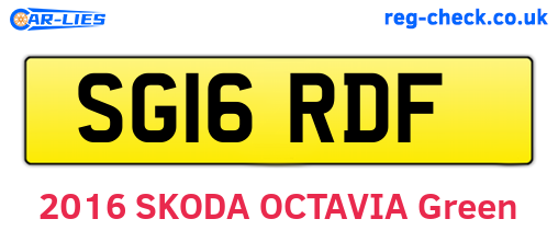 SG16RDF are the vehicle registration plates.