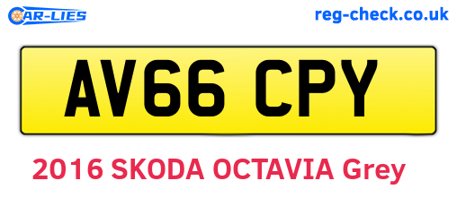 AV66CPY are the vehicle registration plates.