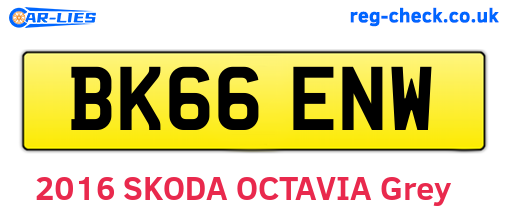 BK66ENW are the vehicle registration plates.