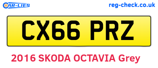 CX66PRZ are the vehicle registration plates.