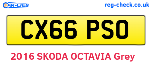 CX66PSO are the vehicle registration plates.