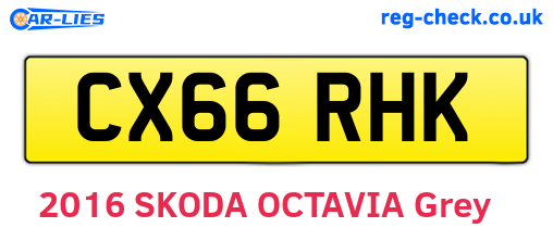 CX66RHK are the vehicle registration plates.