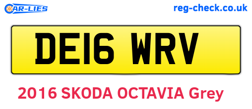 DE16WRV are the vehicle registration plates.