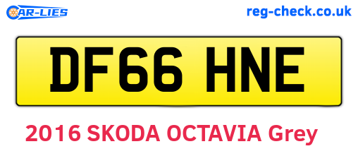 DF66HNE are the vehicle registration plates.