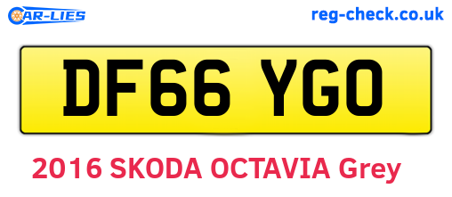 DF66YGO are the vehicle registration plates.