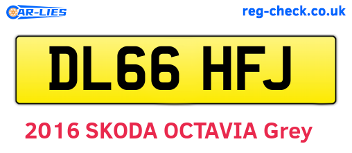 DL66HFJ are the vehicle registration plates.