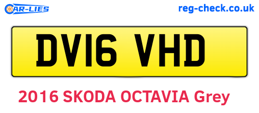 DV16VHD are the vehicle registration plates.