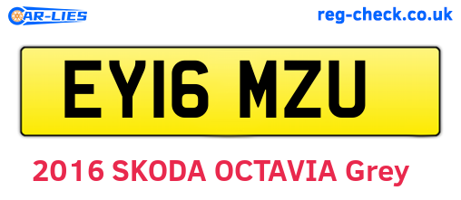 EY16MZU are the vehicle registration plates.
