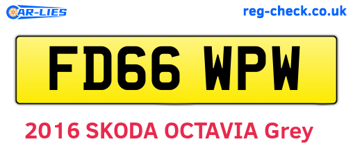 FD66WPW are the vehicle registration plates.