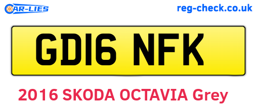 GD16NFK are the vehicle registration plates.