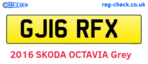 GJ16RFX are the vehicle registration plates.