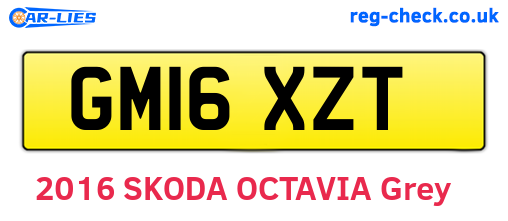 GM16XZT are the vehicle registration plates.