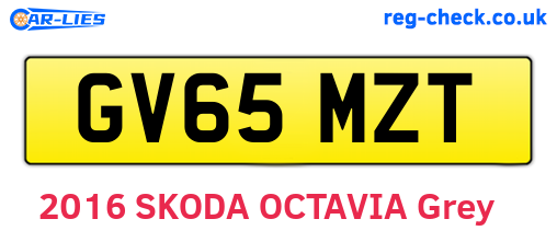 GV65MZT are the vehicle registration plates.