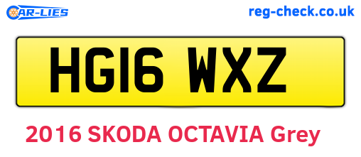 HG16WXZ are the vehicle registration plates.