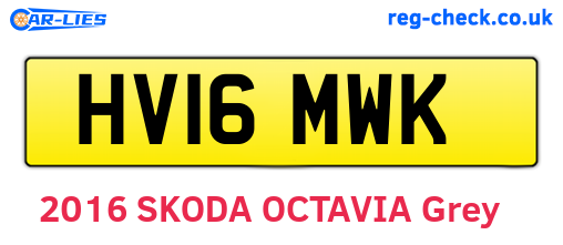 HV16MWK are the vehicle registration plates.