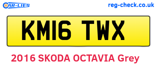 KM16TWX are the vehicle registration plates.
