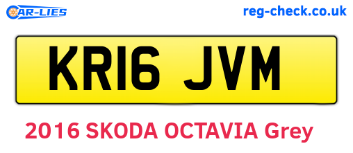 KR16JVM are the vehicle registration plates.
