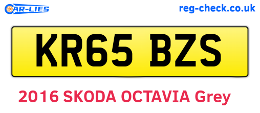 KR65BZS are the vehicle registration plates.