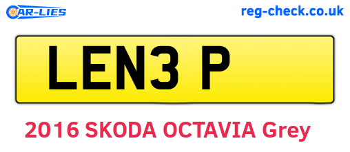 LEN3P are the vehicle registration plates.