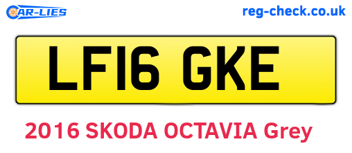 LF16GKE are the vehicle registration plates.