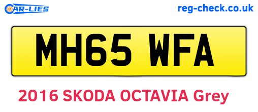 MH65WFA are the vehicle registration plates.