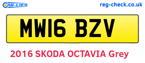 MW16BZV are the vehicle registration plates.