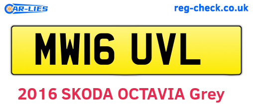 MW16UVL are the vehicle registration plates.