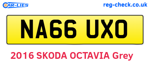 NA66UXO are the vehicle registration plates.